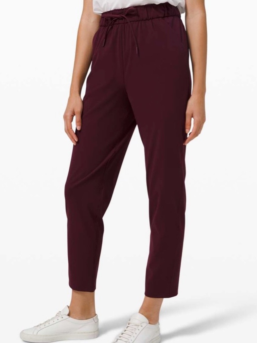 Lululemon Keep Moving Pant 7/8 High-Rise Cassis Burgundy Size 2